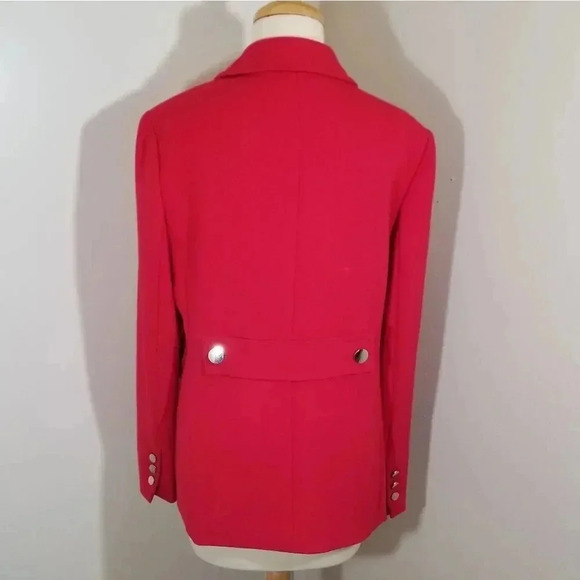 {Carmen Marc Valvo} Red Blazer Jacket - Picture 3 of 11